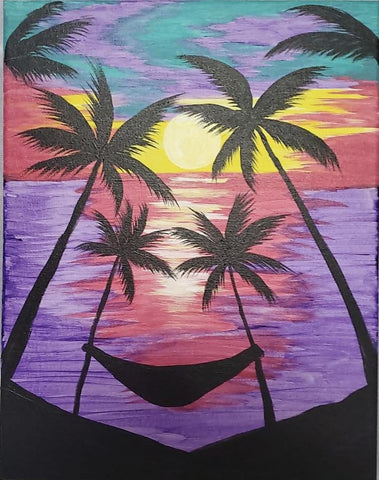 Tropical Paradise Palm Trees - Paint Kit