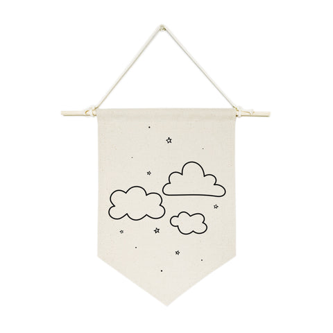 Clouds Hanging Wall Banner